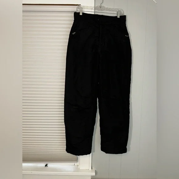 White Sierra Black Insulated Snow Pants High Rise Winter Ski Snowboard Medium - Picture 3 of 7